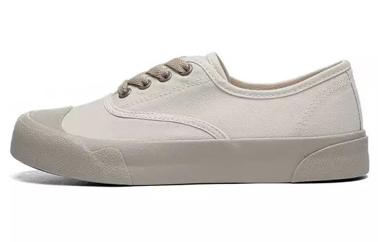 Холщовые кеды женские низкие бежевый Renben