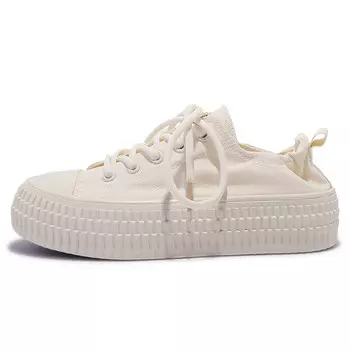 Холщовые кеды женские низкие бежевый Snxr