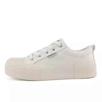 Холщовые кеды женские низкие бежевый Warrior