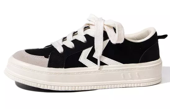 Холщовые кеды женские низкие черный/бежевый Feiyue