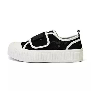 Холщовые кеды женские низкие черный Deerway