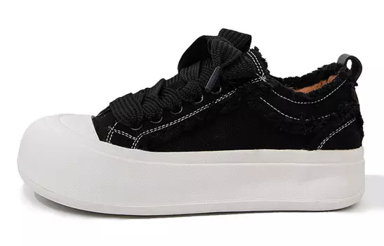 Холщовые кеды женские низкие черный Feiyue