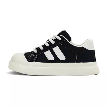 Холщовые кеды женские низкие черный и бежевый Deerway