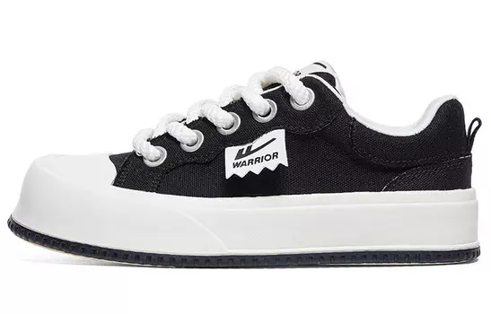 Холщовые кеды женские низкие черный Warrior