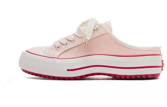 Холщовые кеды женские низкие розовый Warrior, розовый