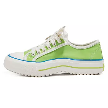 Холщовые кеды женские низкие зеленый Warrior