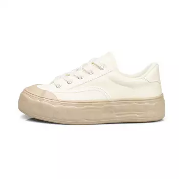 Холщовые кеды женские с низким верхом B10Crown, бежевый/хаки