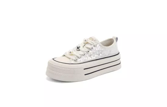 Холщовые кеды женские с низким верхом Belle, бежевый