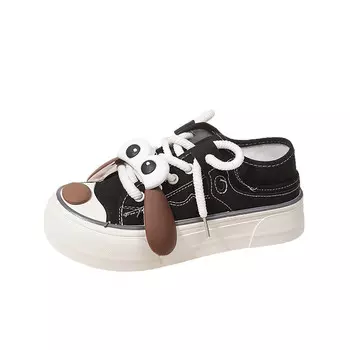 Холщовые кеды женские с низким верхом Cherry&Kalika, черный