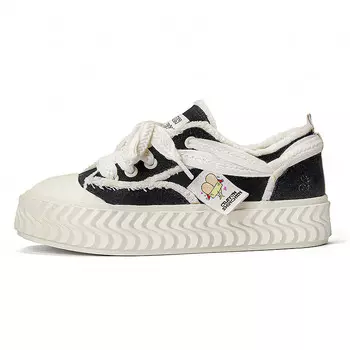 Холщовые кеды женские с низким верхом Crayon Shinchan, цвет Mismatched