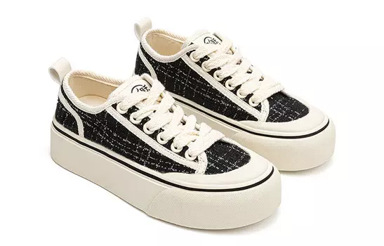 Холщовые кеды женские с низким верхом Dafu Leaps Forward, черный