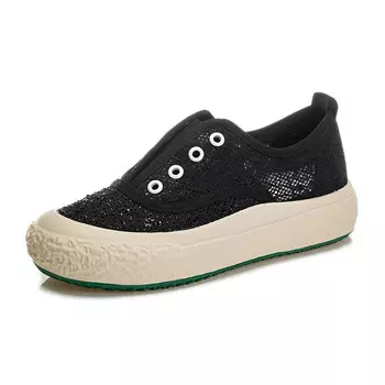 Холщовые кеды женские с низким верхом Help, хаки