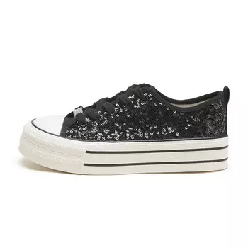 Холщовые кеды женские с низким верхом Hotwind, серебряный