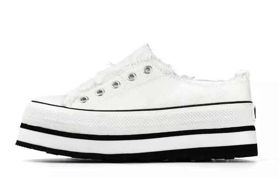 Холщовые кеды женские с низким верхом Iijin, белый