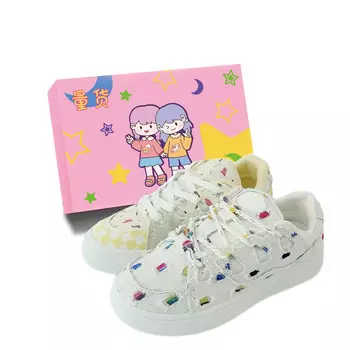 Холщовые кеды женские с низким верхом Lianghuo, цвет Mismatched