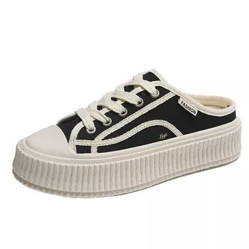 Холщовые кеды женские с низким верхом Luji, черный