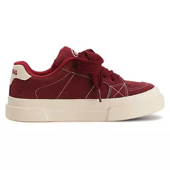 Холщовые кеды женские с низким верхом Mktkm, цвет Burgundy