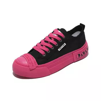 Холщовые кеды женские с низким верхом Paul Frank, цвет Neon Green