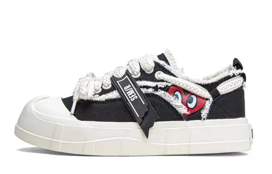 Холщовые кеды женские с низким верхом Semir, черный