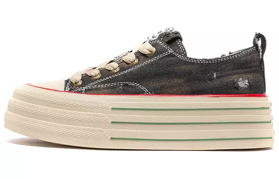 Холщовые кеды женские с низким верхом St&Sat, темно-синий