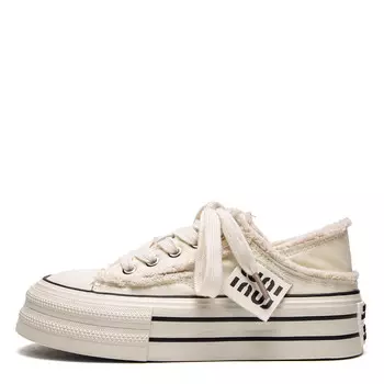 Холщовые кеды женские с низким верхом Stae, бежевый