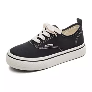 Холщовые кеды женские с низким верхом Warrior, черный