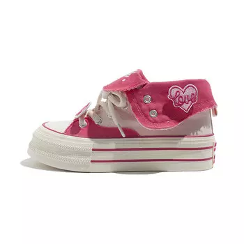 Холщовые кеды женские среднего размера Beier, розовый