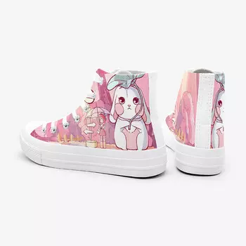 Холщовые кеды женские высокие A&M, цвет Dragon Rabbit