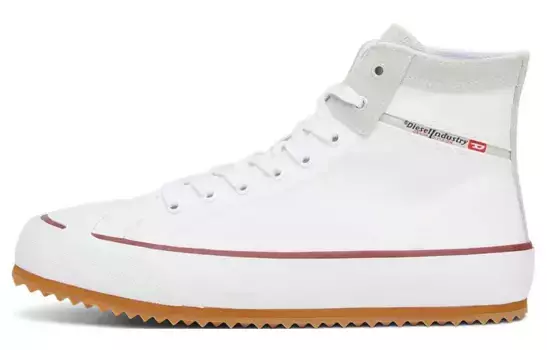 Холщовые кеды женские высокие белый Diesel