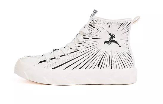 Холщовые кеды женские высокие белый Istep