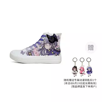 Холщовые кеды женские высокие фиолетовый A&M