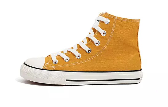 Холщовые кеды женские высокие Huanqiu, черный