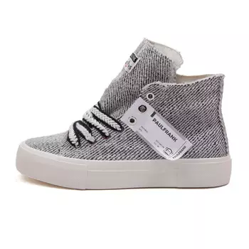 Холщовые кеды женские высокие Paul Frank, черный