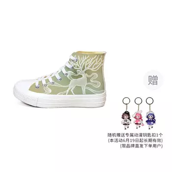 Холщовые кеды женские высокие зеленый A&M