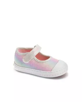 Холщовые кроссовки для девочки из розовой ткани Pablosky, розовый