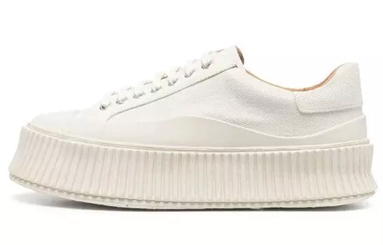 Холщовые низкие кеды Jil Sander