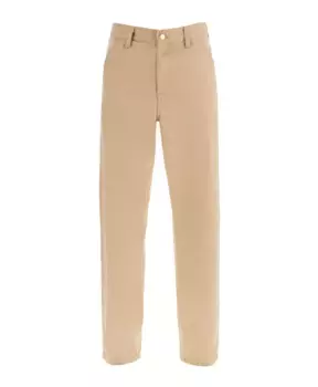 Холщовые рабочие брюки с карманами Carhartt Wip, бежевый