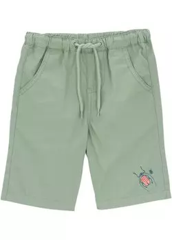 Холщовые шорты для мальчиков с эластичным поясом стандартного кроя John Baner Jeanswear, зеленый