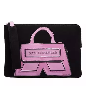 Холщовый клатч icon k Karl Lagerfeld, черный