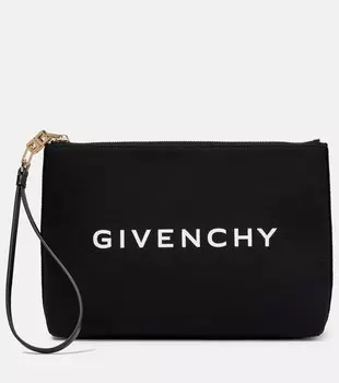 Холщовый клатч с логотипом Givenchy, бежевый