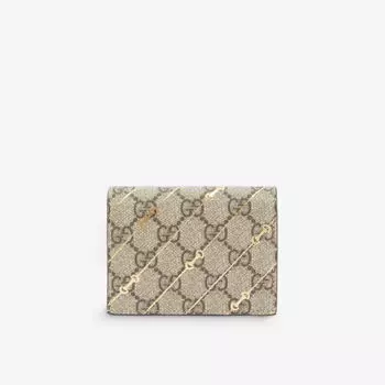 Холщовый кошелек Horsebit 1955 года Gucci, цвет bebgold/soufrose
