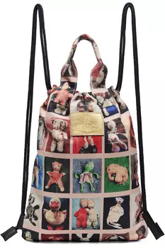 Холщовый рюкзак с медвежатами Pippa на шнурке Vivienne Westwood, мультиколор