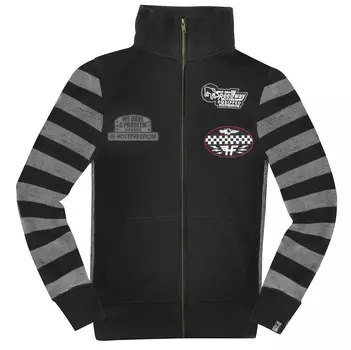 Свитшот HolyFreedom Leather 2021 на молнии, черный/серый