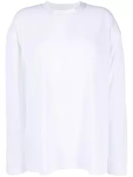 Holzweiler полупрозрачная футболка с длинными рукавами, белый
