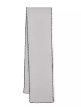 Holzweiler шарф Aster с нашивкой-логотипом, серый