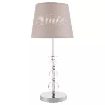 HOMCOM настольная лампа прикроватная лампа 54 см настольная лампа с тканевым абажуром для спальни гостиной настольная лампа современный стиль розетка E27 40 Вт акрил металл серый