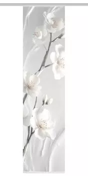 HOME in green Раздвижная штора LAIRA из переработанного полиэстера, 245x60 см, цветочный принт