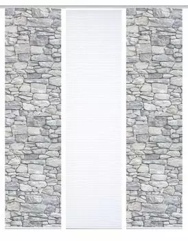 HOME в зеленом цвете 84032 PARETE Раздвижная штора из переработанного полиэстера HOME in green, серый