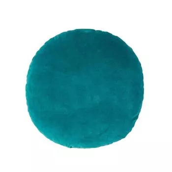 HOMESCAPES Бархатная подушка, круглая 40 см, изумрудно-зеленый