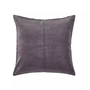 HOMESCAPES Бархатный чехол на подушку антрацитового цвета, 60 x 60 см